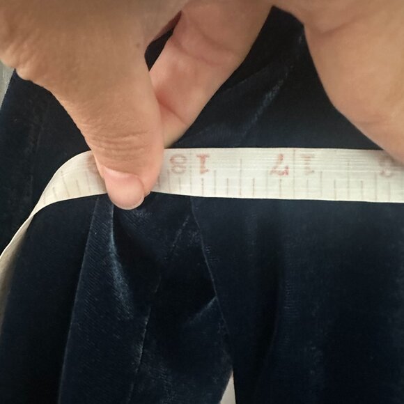 Theory Melessa Glossed Deep Teal Silk Velvet Drape Dress Size 6 - Picture 7 of 9